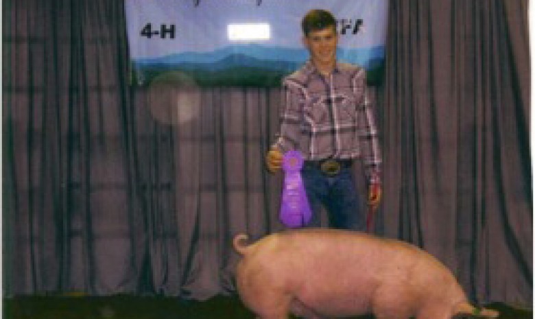 Chris Beard with the Grand Champion at the Rockbridge County Fair