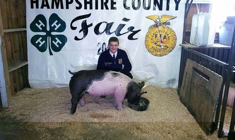 The Cookman Family with the Reserve Champion Overall at the 2014 Hampshire County, West Virginia 4-H Livestock Show