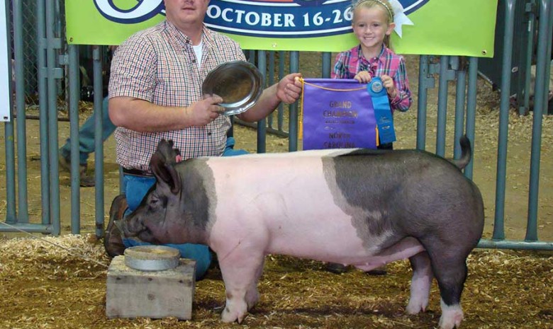 The Cox Family with the Grand Champion Overall at the 2014 NC State Fair