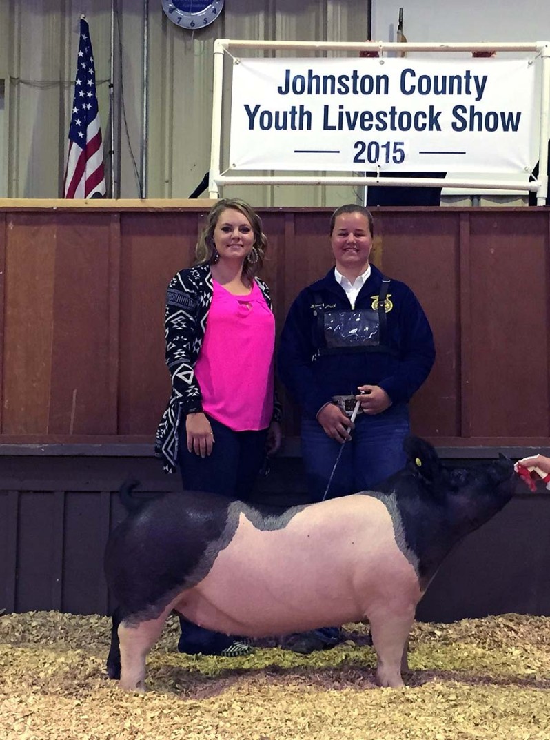 The Price Family with the Grand Champion at the 2015 Johnston County, NC Youth Livestock Show