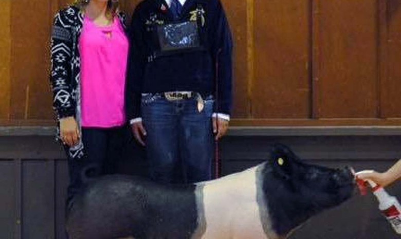 The Price Family with the Reserve Champion at the 2015 Johnston County, NC Youth Livestock Show