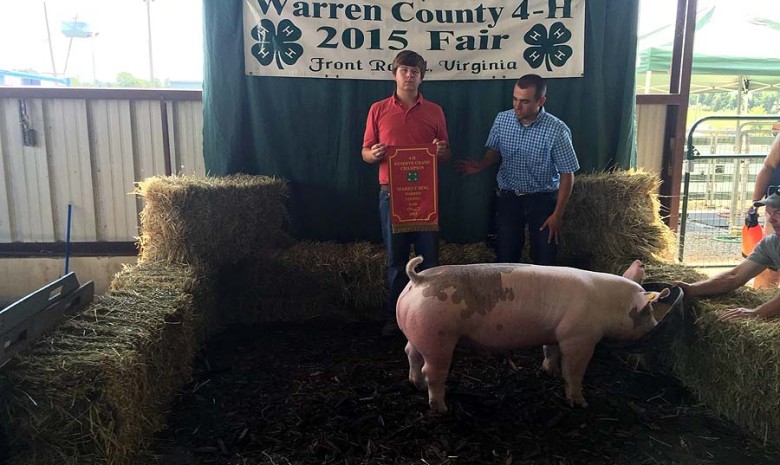 The Jenkins Family with the Reserve Champion Overall at the 2015 Warren County, VA 4-H Livestock Show