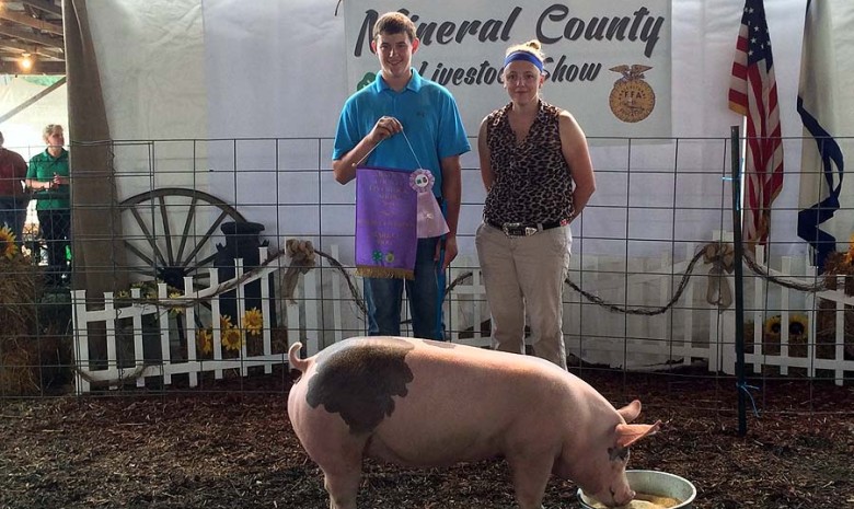 The Owens Family with the Reserve Champion Overall at the 2015 Mineral County , WVA 4-H Livestock Show