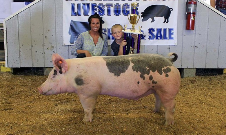 The Seal Family with the Grand Champion Overall at the 2015 NC Northwest Junior Livestock Show