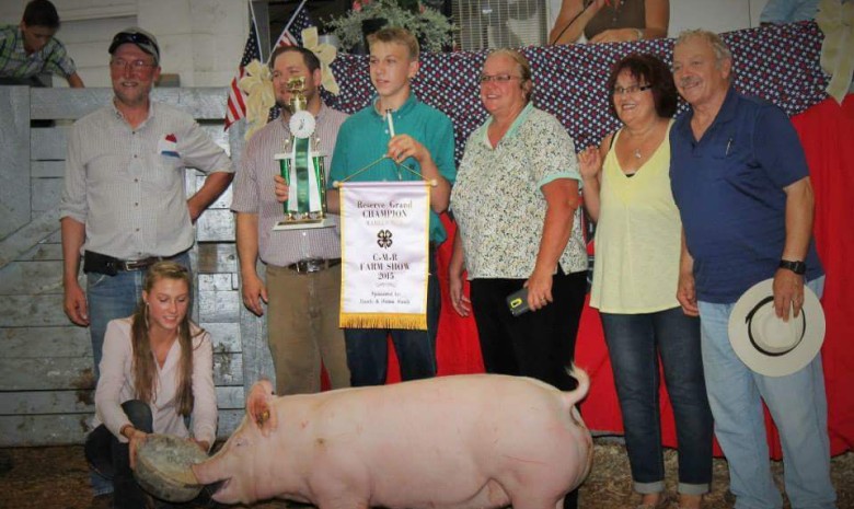 Will Clark with the Reserve Champion Overall at the 2015 C.M.R., VA Farm Show