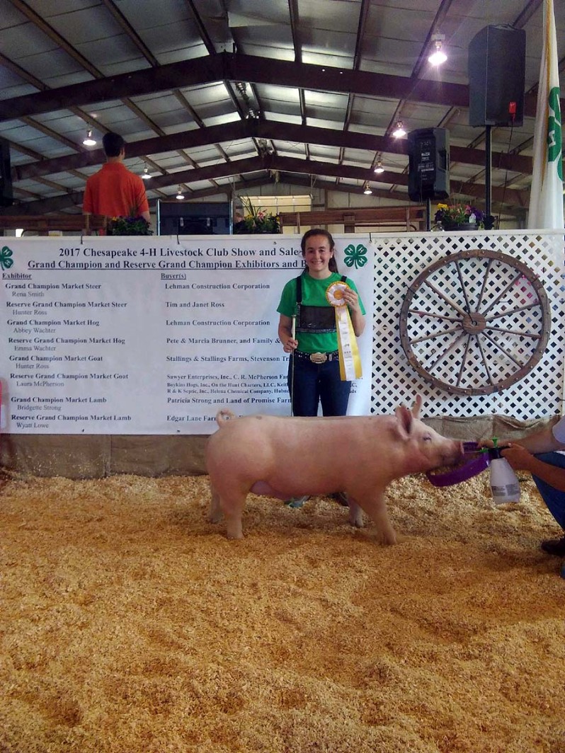 Emma Wachter with the 4th Overall at the 2018 Chesapeake, VA Livestock Show