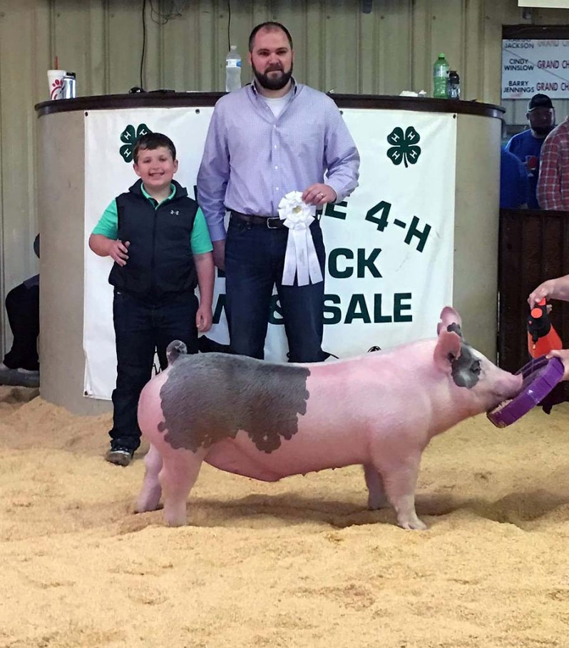 Gage Harris with the 3rd Overall at the 2018 Albemarle, NC 4-H Livestock Show