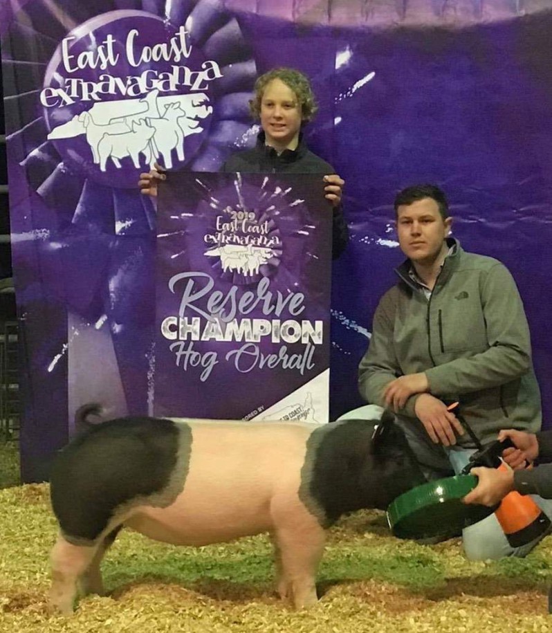 Hunter Ross with the Reserve Champion Overall at the 2019  East Coast Extravaganza