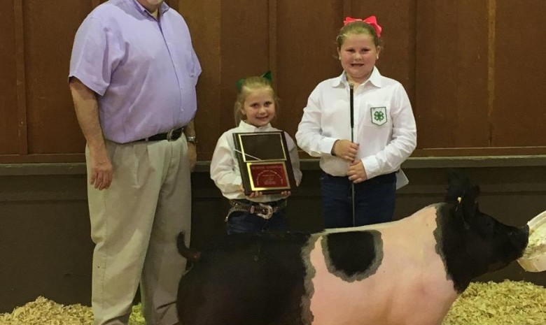 Kaylee Pittman with the Reserve Champion at the 2019 Johnston County, NC Livestock Show