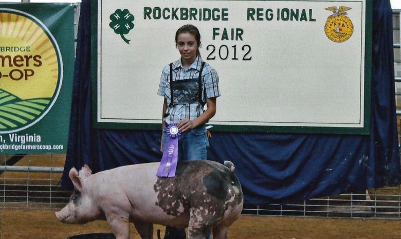 The Berry Family with the 2012 Grand Champion Market Hog at the Rockbridge Regional Fair