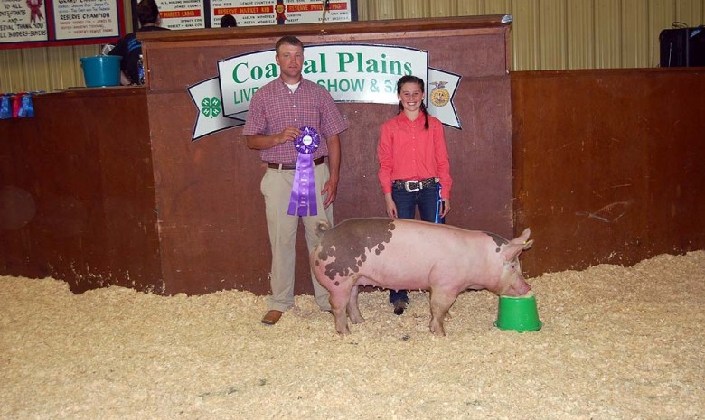 Grand Champion Market Hog at the 2012 Lenoir County, NC Costal Plains Livestock Show & Sale