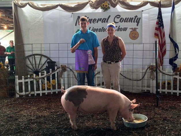 The Owens Family with the Reserve Champion Overall at the 2015 Mineral County , WVA 4-H Livestock Show