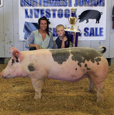 The Seal Family with the Grand Champion Overall at the 2015 NC Northwest Junior Livestock Show