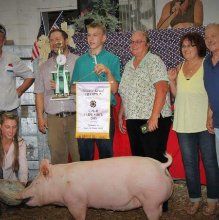 Will Clark with the Reserve Champion Overall at the 2015 C.M.R., VA Farm Show