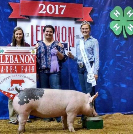 The Voight Family with the Reserve Champion at the 2017 Lebanon Co., PA Livestock Show