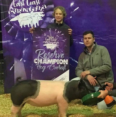 Hunter Ross with the Reserve Champion Overall at the 2019  East Coast Extravaganza