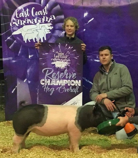 Hunter Ross with the Reserve Champion Overall at the 2019  East Coast Extravaganza