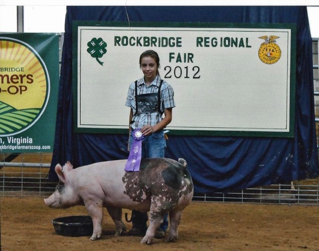 The Berry Family with the 2012 Grand Champion Market Hog at the Rockbridge Regional Fair